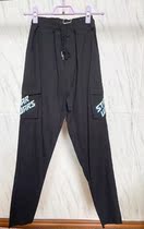 MMF285 Wuyuejia thin cotton letter print large pocket overalls