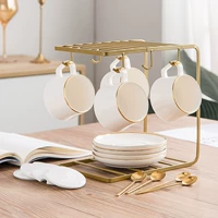 Белое кольцо 4 чашки (отправка ложки полки) Общая сумка