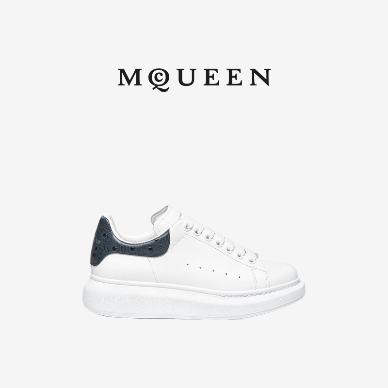 Mcqueen Mcqueen 26 Autumn and Winter New Men's Storm Gray Thick-Soled Wide-Style Sneakers Mcqueen Mcqueen 26 Autumn and Winter New Men's Storm Gray Thick-Soled Wide-Style Sneakers