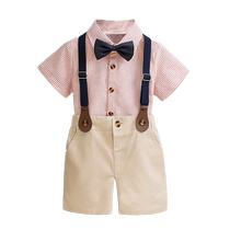 Romon boys small suit summer baby festival birthday host flower girl dress suit British style performance costume