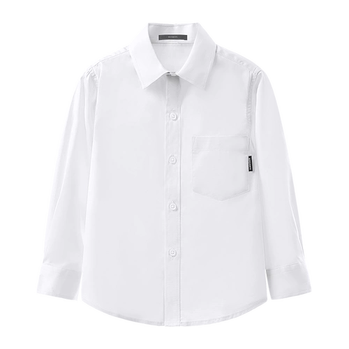 Детская хлопковая осенняя рубашка для мальчиков, форма для школьников, костюм, подходит для подростков