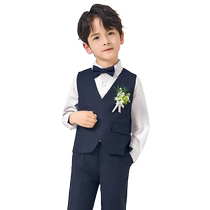 Romon childrens suit boys flower girl dress host piano performance suit little boys British style suit