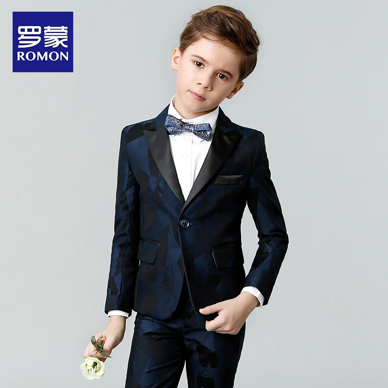 Romon Children Suits Suit Boys' Gown in Inléon, CUHK Tong Piano Plays Out for Boy to Host a Little Ssuit-Taobao