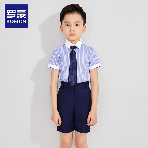 Детский костюм мальчика цветочника, комбинезон, штаны, комплект, благородный крой, короткий рукав, в западном стиле