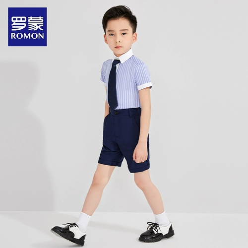 Детский костюм мальчика цветочника, комбинезон, штаны, комплект, благородный крой, короткий рукав, в западном стиле