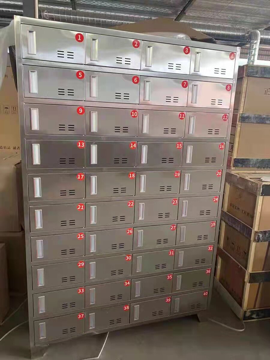 不锈钢40门更衣柜鞋柜食堂餐厅带锁餐盘餐具柜无菌多格储物柜定制