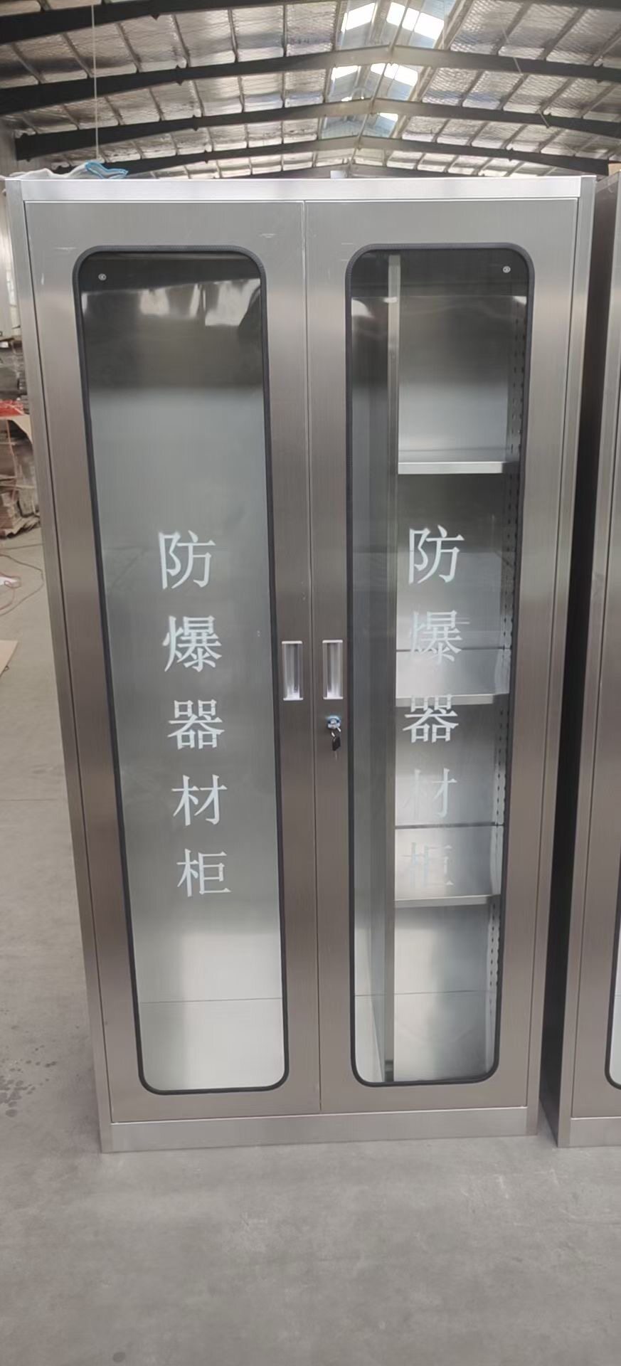 定制304不锈钢微型消防柜防爆器材柜消防站应急物资柜玻璃展示柜