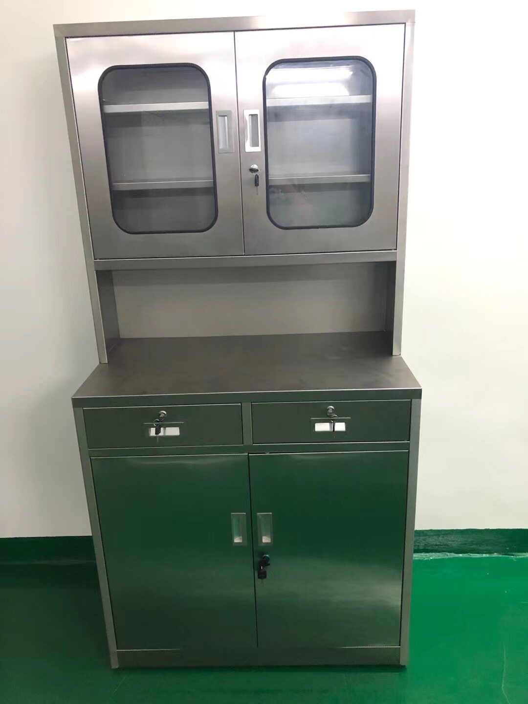 定制不锈钢二抽四门西药柜医用诊所无菌药品器械柜子调剂柜操作台