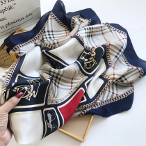 Silk large square scarf Autumn style Western fashion mulberry silk scarf all-match small square scarf winter scarf shawl spring and autumn scarf