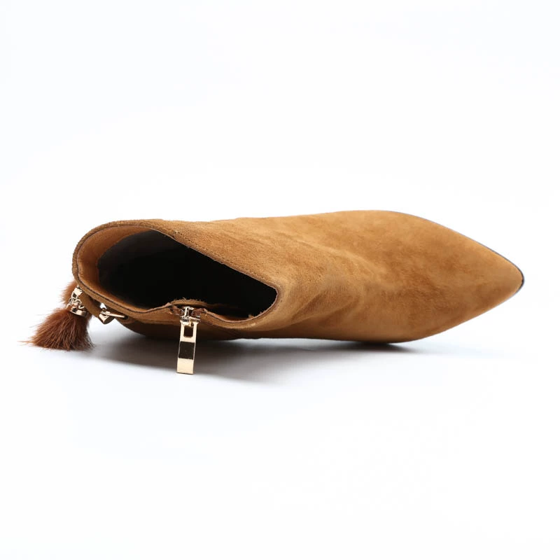 Giày bốt nữ chuồn chuồn đỏ khởi động mùa thu đông bề mặt cashmere thoải mái xu hướng ống ngắn dày cao gót thời trang truy cập chính hãng C88033 - Kính râm