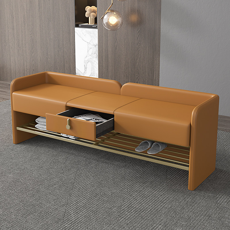 Italian-style light luxury shoe stool home door wear shoe stool entrance door put shoe stool bedroom bed end stool long stool