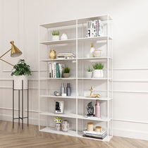 Nordic simple iron bookshelf office display rack living room floor-standing partition bookcase storage rack storage rack multi-layer