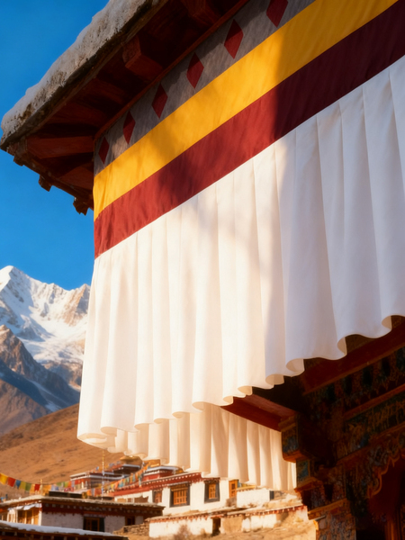 Tibetan Multicolored Tibetan-Style Homestay House Curtains, Wall Hangings, Eight Auspicious Symbols Decorative Tapestry, Hanging Curtains