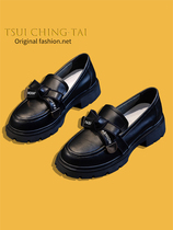 Tsui Ching-Tai ~ Xus original Mary Jane shoes woman 2022 spring and summer rough heel genuine leather Lefoe shoes female