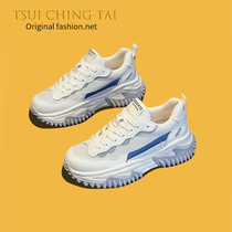 Tsui Ching-Tai ~ 2022 Spring Summer Breathable Old Daddy Shoes New Casual Pine Pastry Bottom Leather Sneakers