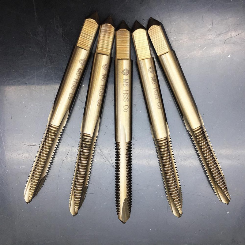 Fully ground cobalt-containing screw tip screw tap M35 stainless steel special apex straight slot machine screw tap HSSCO