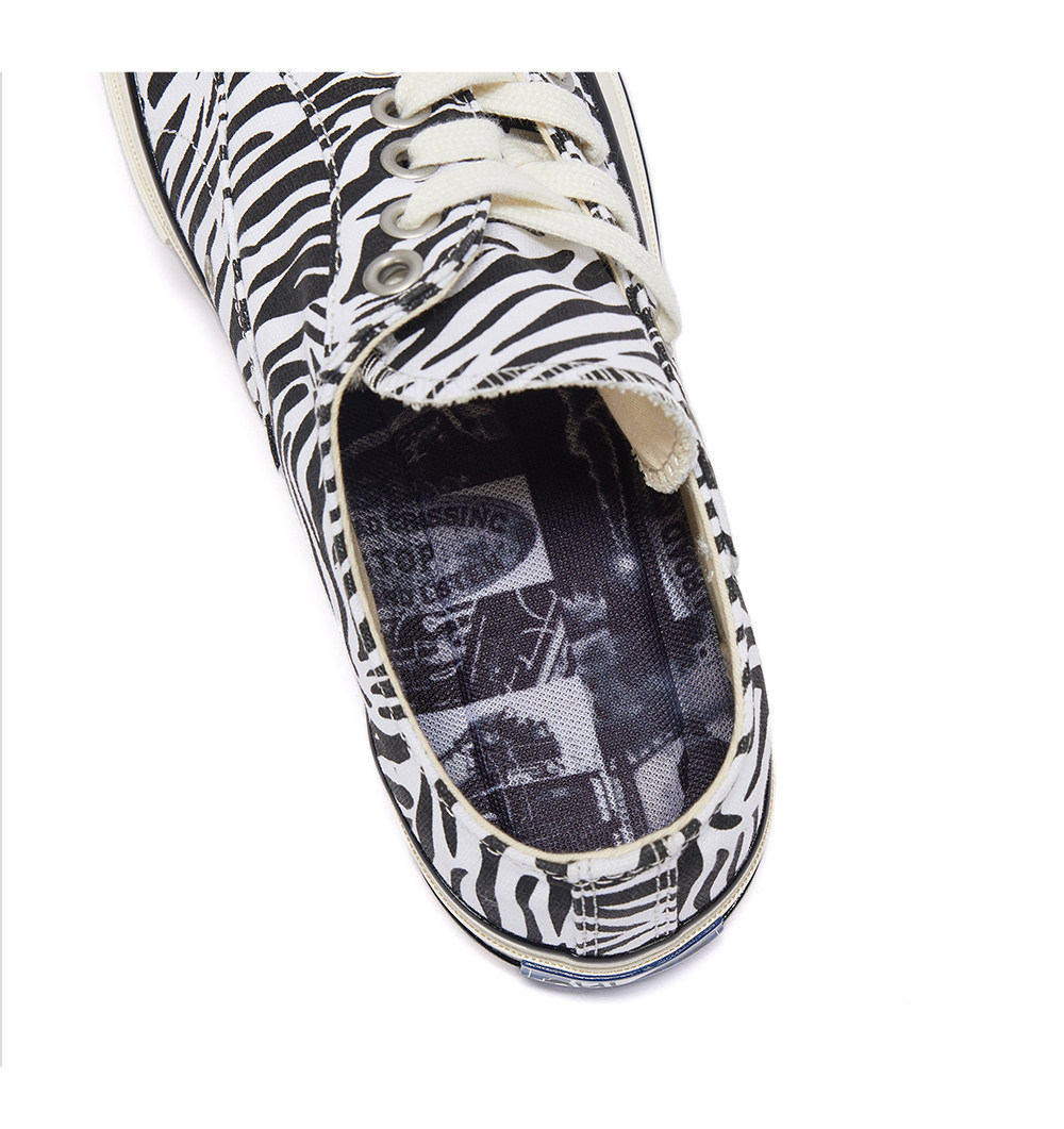 TREclub Canvas Zebra Print Low-Top Sneaker
