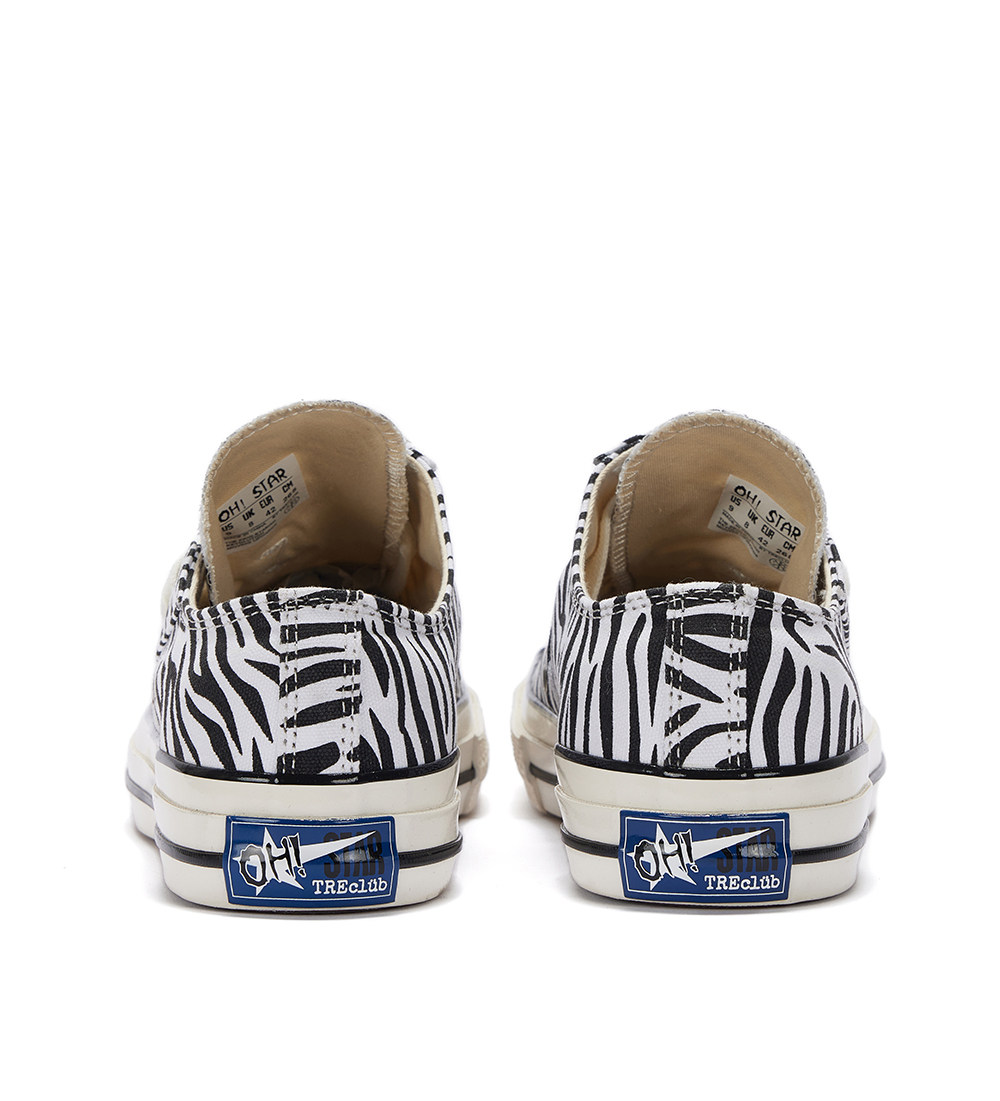 TREclub Canvas Zebra Print Low-Top Sneaker