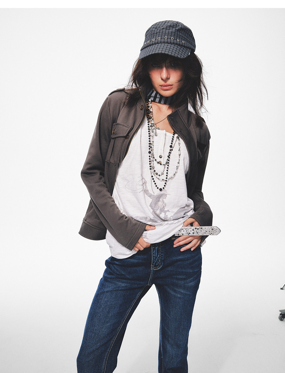 TREclub Stand Collar Workwear Jacket