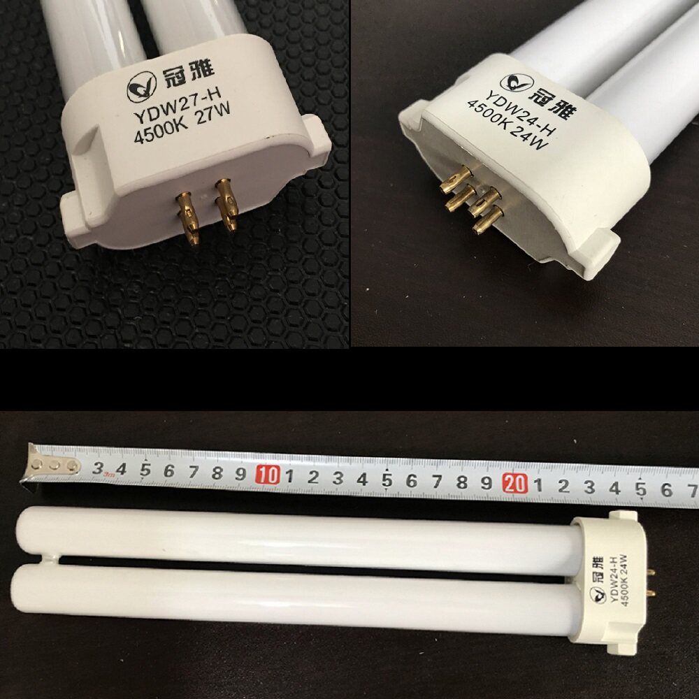 Original Guanya eye protection lamp 27 watt single H table bulb four guidelines YDW24W4500K three primary color warm white light