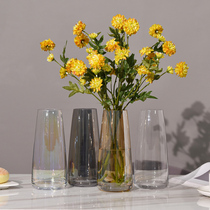 ins phantom glazed glass vases transparent water peels rich and expensive bamboo rose dry flower arrangements Nordic living room minimalist décor