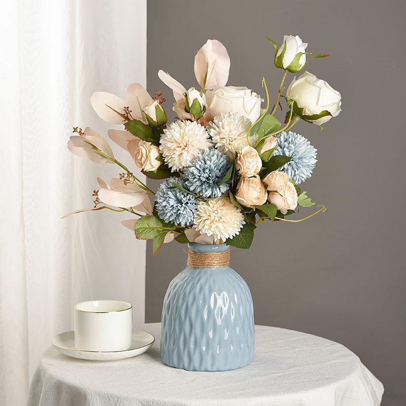 Ping-pong Chamomile Emulation Flower Furnishing Floral Sunflower Bouquet Suit Oil Painting Peony Table Decoration Silk Flower Nordic Wind