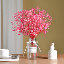 Blue Full Star Dry Flower Bouquet Glass Vase Suit Living Room Nordic Wind Girls Table Bedroom Flower Arrangement Pendulum