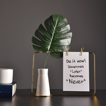 ins Nordic style modern minimalist iron art ceramic small vase dry flower intercalation living-room home adornment swing piece