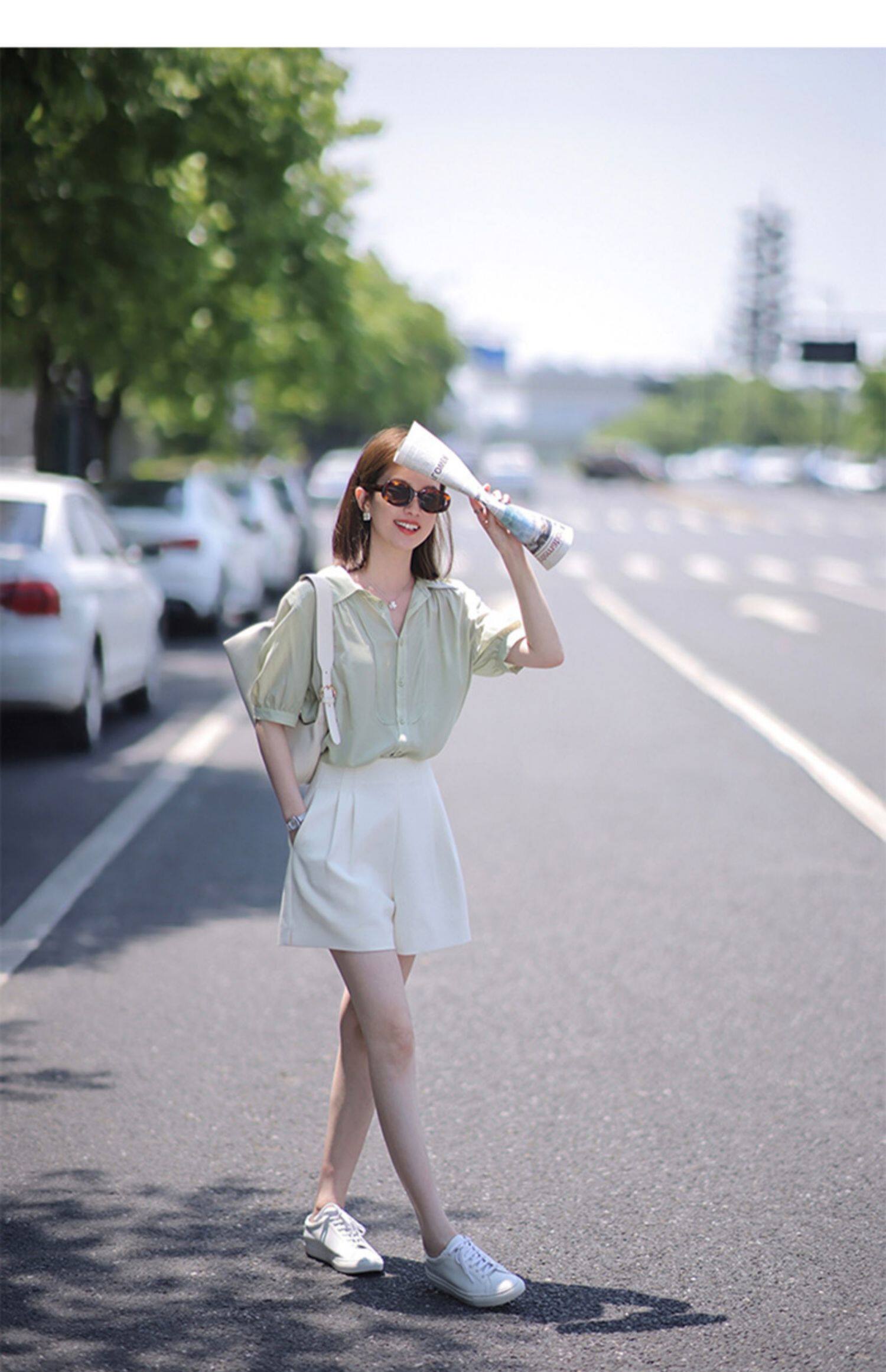 Стильные костюмы 职业套装小个子ol通勤女装轻熟风短袖短裤两件套高端轻奢夏装气质