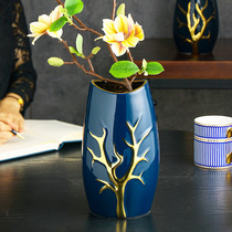 European style retro creative vase ceramic light luxury decorations porcelain living room flower arrangement dried flower decoration dining table ornaments