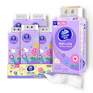 维达棉韧悬挂式抽纸6包