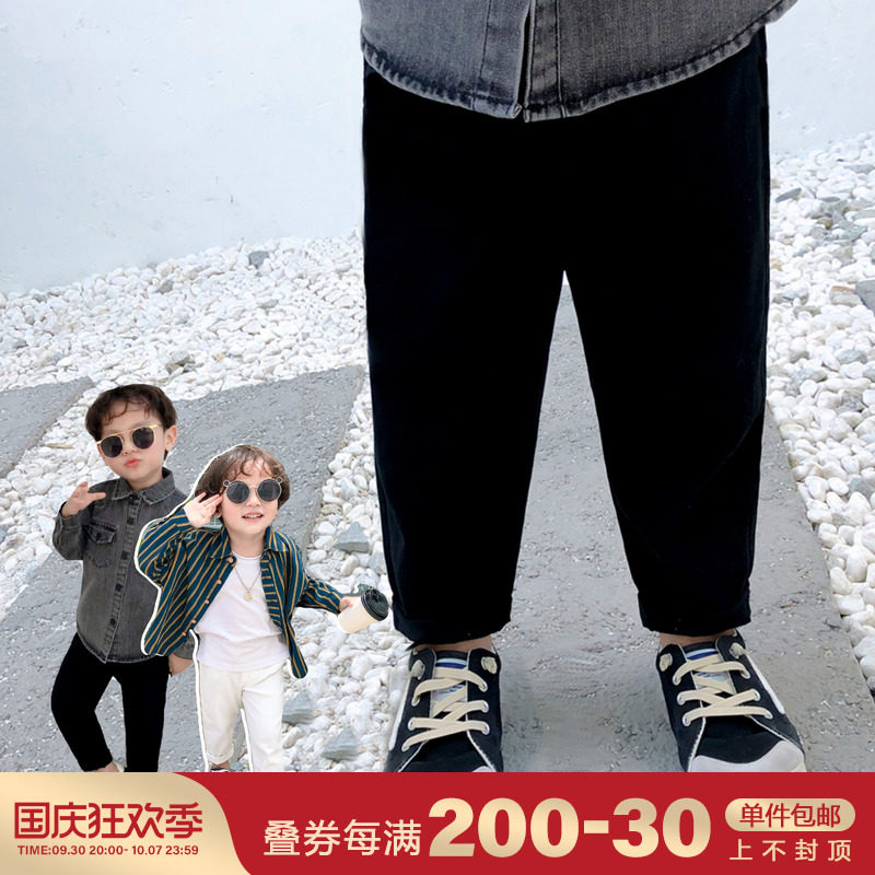 2022 spring new Korean version of children's casual pants boys baby spring and autumn cotton trousers children's trendy pants