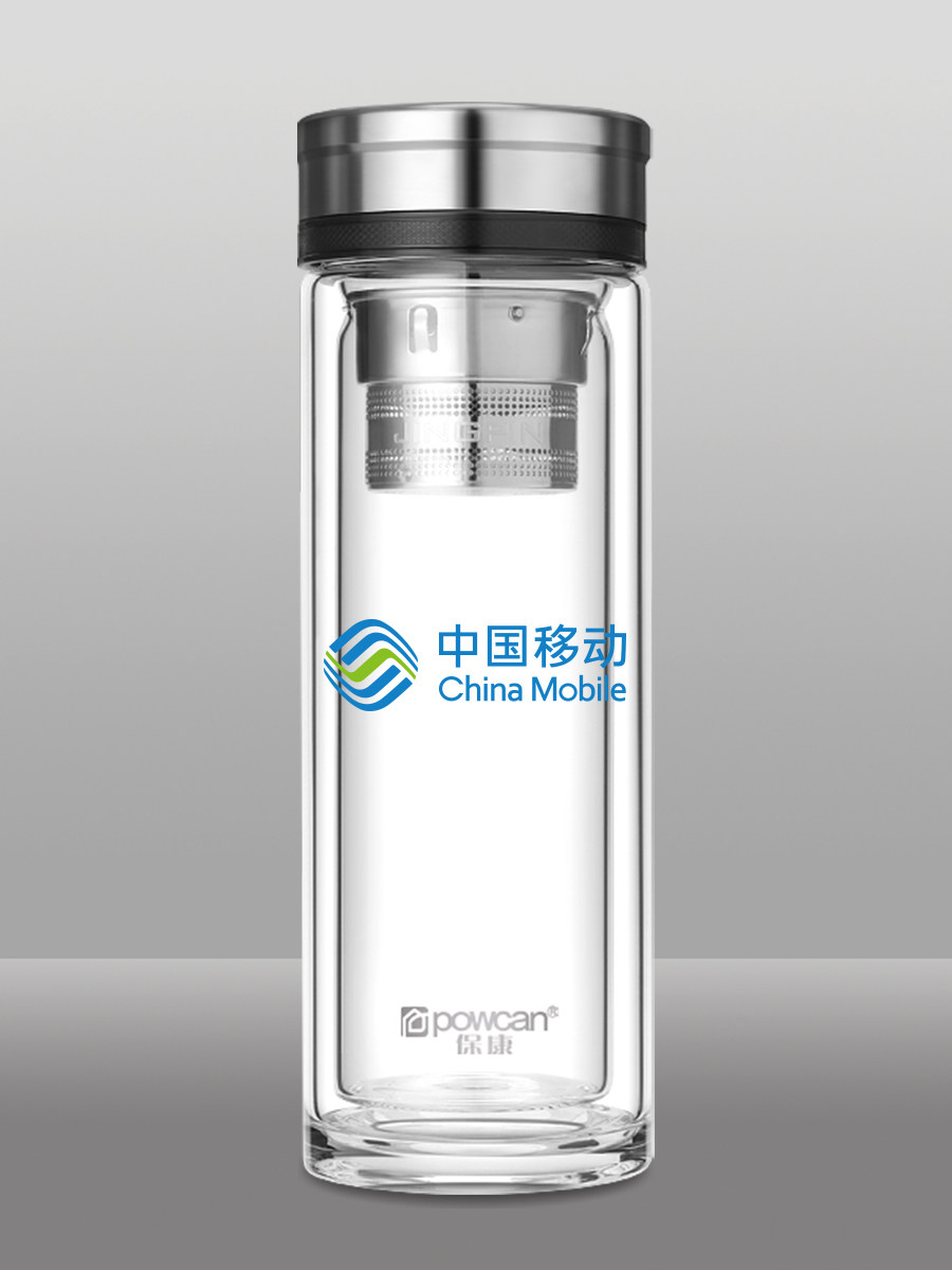 Glass Cups Customised Logo print Words with patterned double glazed double glass cups Advertising water glasses Custom Inprint logo