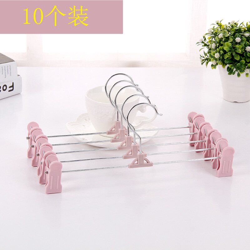 Pants rack 5 20 pants rack multi-function clip hanger drying clothes clip steel bedroom storage non-slip pants clip hanger hanging