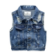Áo vest trẻ em denim Phiên bản Hàn Quốc Bé trai thời trang áo cotton lỗ bông Áo vest trẻ em mùa xuân và mùa thu quần áo trẻ em mới - Áo ghi lê áo gile cho bé lịch lãm đáng yêu Áo ghi lê
