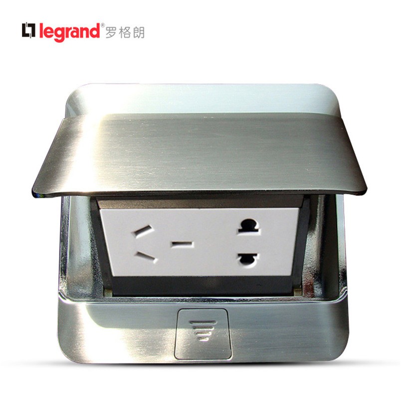 tcl Rogge Ground Socket Silver Waterproof Damping Five Holes Concealed Floor Ground Socket Home Grey