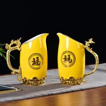 High-end ceramic zodiac wine set white wine cup wine dispenser set Chinese spirit cup creative gift box customization