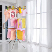 Solid Wood baby drying rack newborn diaper rack floor folding children drying hanger balcony baby towel hanger