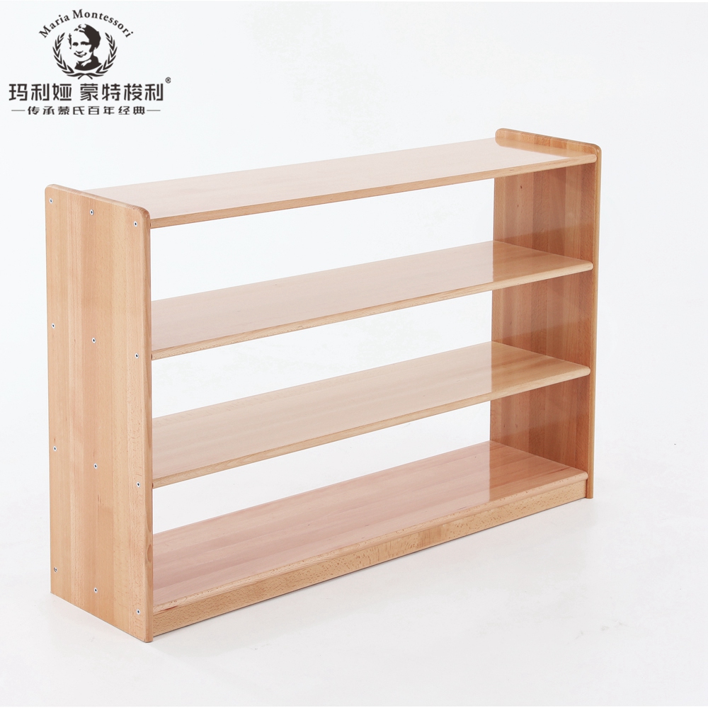 Nursery Hooded Teaching Aids Cabinet Beech Wood Solid Wood Children Toys Disposal Cabinet Storage floor Shelf Area Corner Cupboard Furniture
