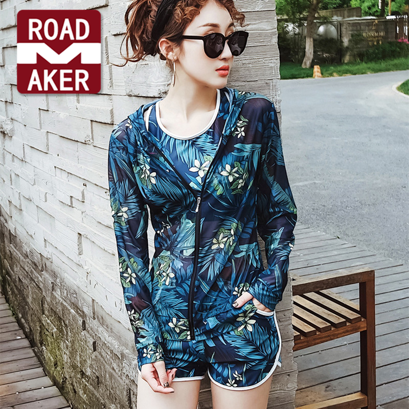 Rodmeko Bikini Swimsuit Beach Conservative Skinny Belly Hot Spring Swimsuit Coat Quadragon Swimsuit