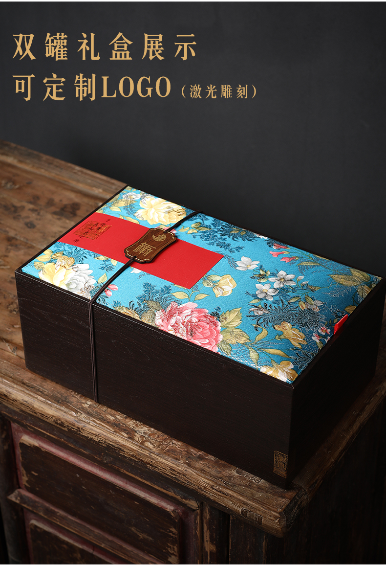 A new tea packaging gift box aneroid common black tea, green tea in the tea pot of ceramic seal pot double pot of custom