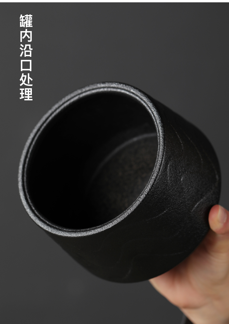 Ceramic tea pot large seal storage tank coarse TaoChan pu 'er tea to wake wind receives support LOGO engraving
