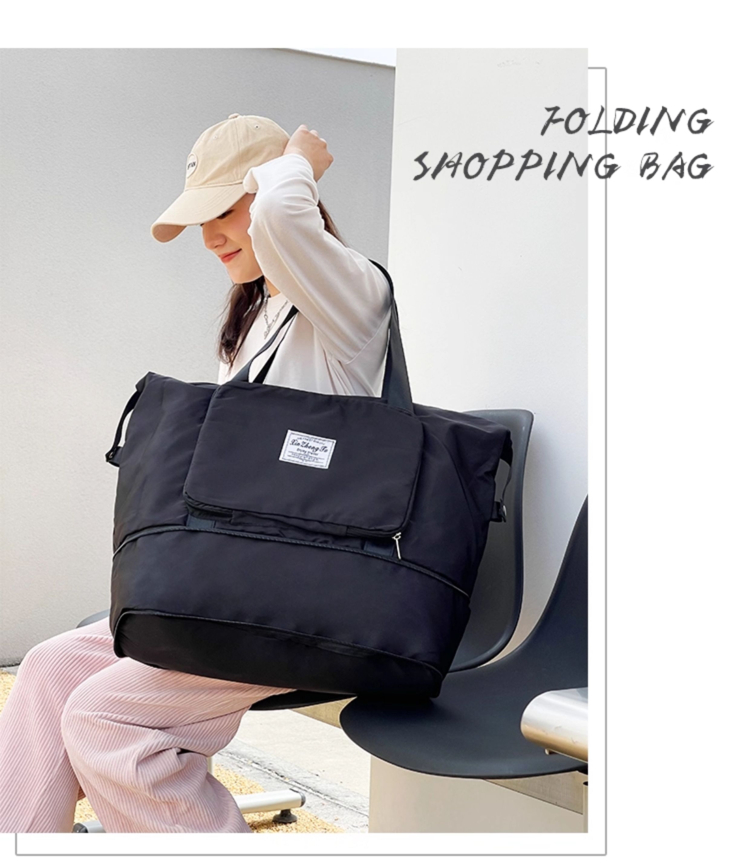 Maternity Special for Maternity Cosmetics Bag Large Capacity Lightweight Short Distance Folding Travel Bag Satchel Luggage Bag for Children — 6
