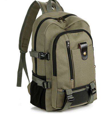 Large capacity bag vertical men's backpack outdoor travel bag wild mountaineering canvas backpack resistant