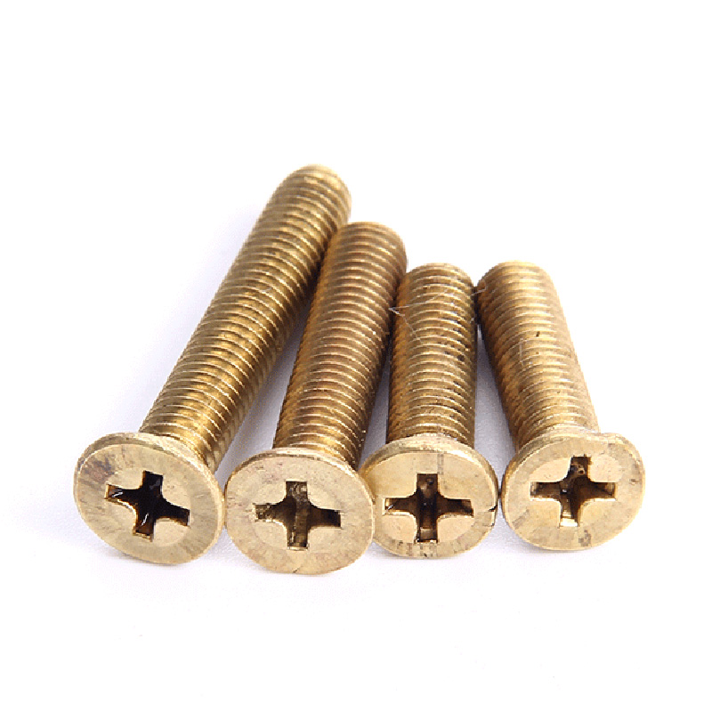 Copper flat head cross screw brass countersink phillips screw extension extra long machine tooth screw M2M3M4M5M6M8