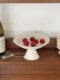 French retro high-foot ceramic tray ornaments perfume cosmetic jewelry display storage tray desktop storage tray