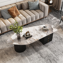 Simple special-shaped coffee table living room home tea table modern small apartment slate small tea table light luxury Italian tea table net red