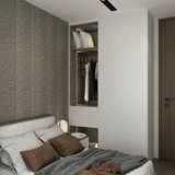 皮阿诺 Индивидуальная современная минималистская небольшая квартира в спальне в гриппе в шкафную вращающуюся плату