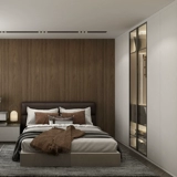 皮阿诺 Индивидуальная современная минималистская небольшая квартира в спальне в гриппе в шкафную вращающуюся плату