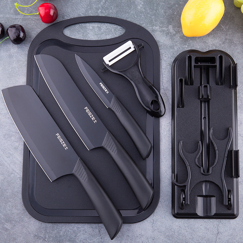 Kitchen Knife Cutting Board Two-in-one Deputy Food Cutter Sets Combined Kitchen Dormitory Home Full Set Cookware Cut Fruit Chopping Block